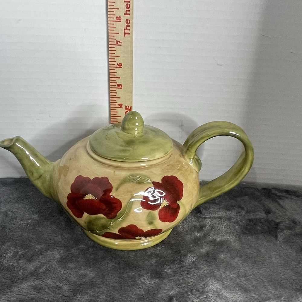 Giftcraft Pottery Oasis Floral Ceramic Teapot & 2 Coffee Mugs Kitchenware Set - Picture 5 of 11